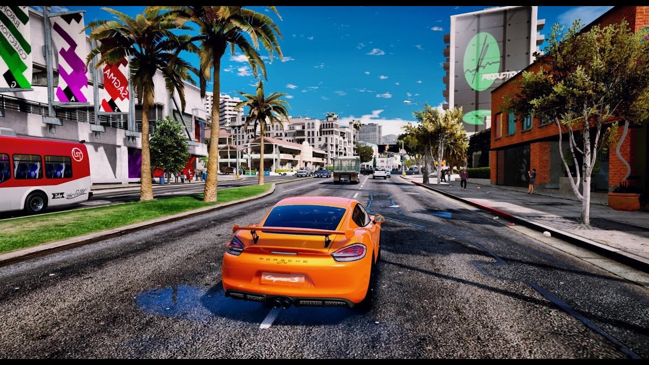 GTA 5 PS5 graphics mod displays ultra graphics with enhanced