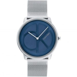 Calvin Klein Blue Dial Silver Milanese Strap Unisex Watch 25200031