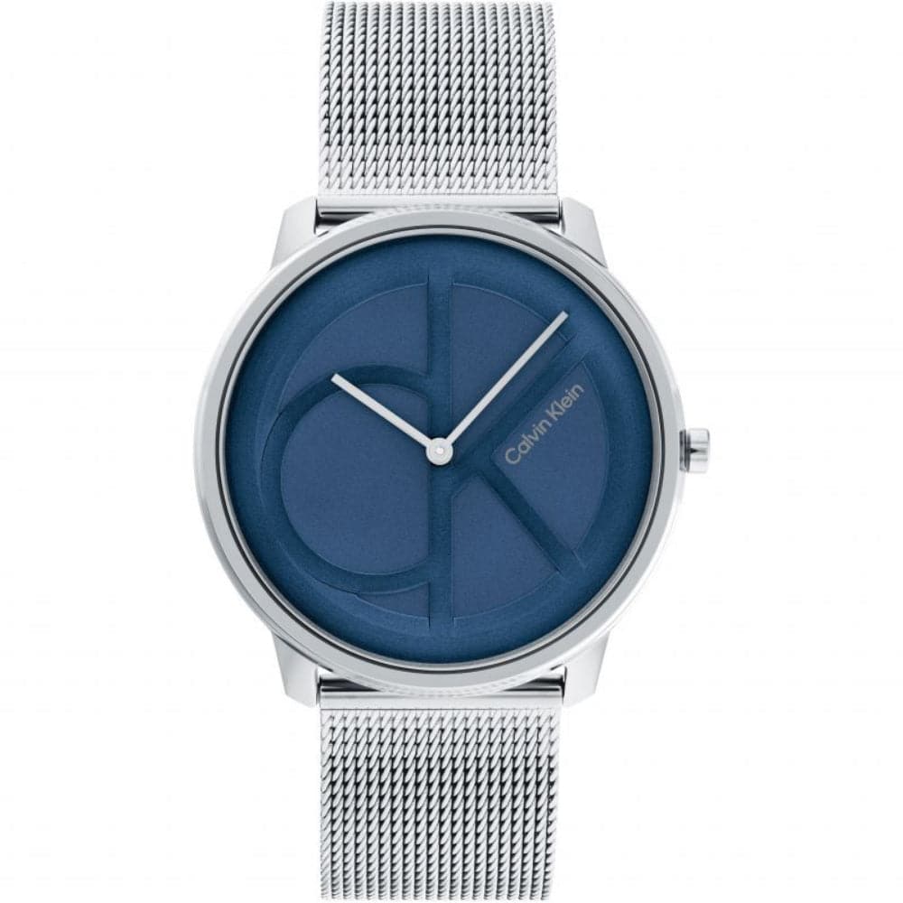Calvin Klein Blue Dial Silver Milanese Strap Unisex Watch 25200031