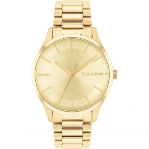 Calvin Klein Gold Dial Stainless Steel Strap Unisex Watch 25200043