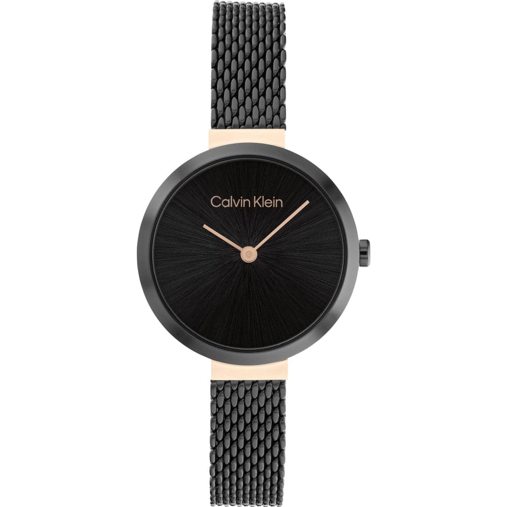 Calvin Klein Minimalistic Black Dial Milanese Strap Women Watch 25200084