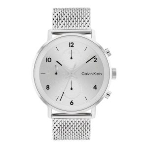 Calvin Klein Silver Dial Milanese Strap Men Watch 25200107
