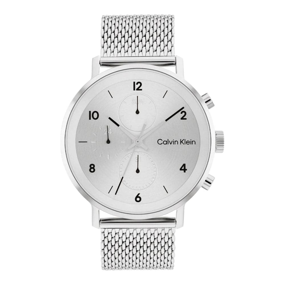 Calvin Klein Silver Dial Milanese Strap Men Watch 25200107