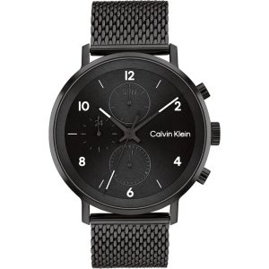 Calvin Klein Black Dial Milanese Strap Men Watch 25200108