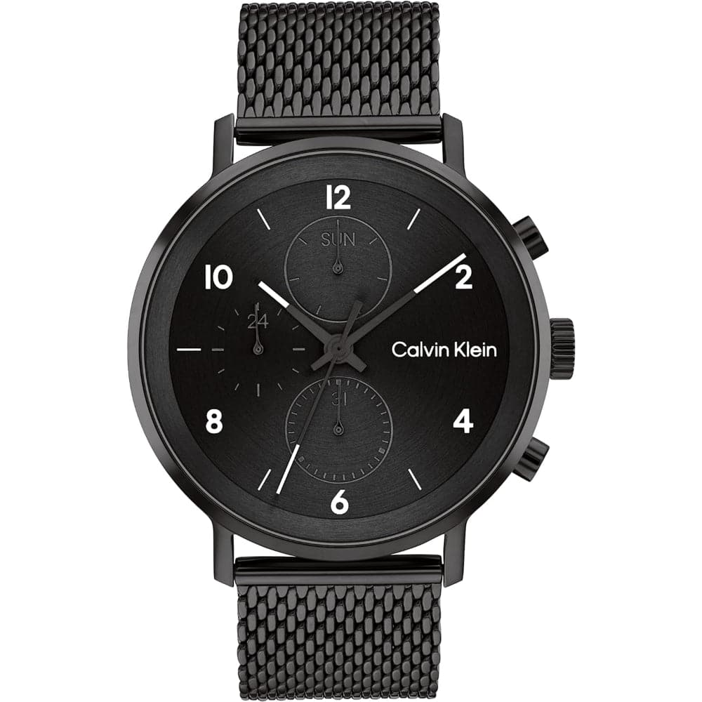 Calvin Klein Black Dial Milanese Strap Men Watch 25200108