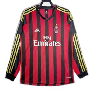 AC Milan 13/14 I Home Jersey - Long Sleeve Retro Version