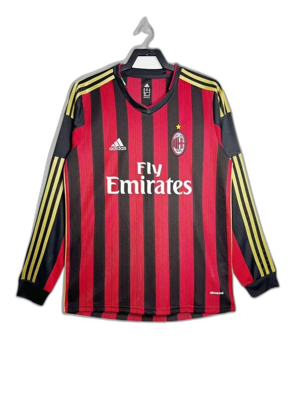 AC Milan 13/14 I Home Jersey - Long Sleeve Retro Version