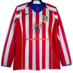 Atletico Madrid 04/05 I Home Jersey - Long Sleeve Retro Version