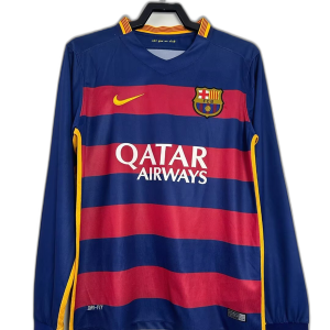 Barcelona 15/16 I Home Jersey - Long Sleeve Retro Version