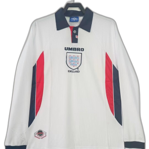 England 1998 I Home Jersey - Long Sleeve Retro Version