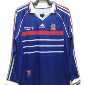France 1998 I Home Jersey - Long Sleeve Retro Version