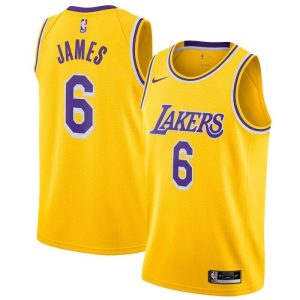 Los Angeles Lakers LeBron James #6 2021/22  Player NBA Jersey Yellow