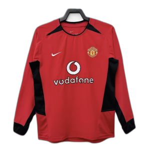 Manchester United 02/04 I Home Jersey - Long Sleeve Retro Version