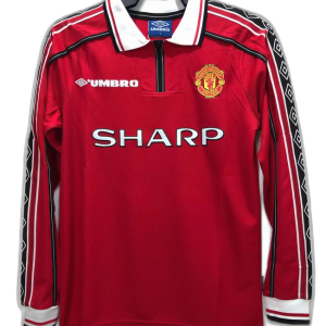 Manchester United 1998 I Home Jersey - Long Sleeve Retro Version