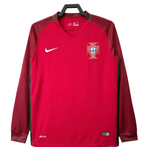 Portugal 2016 I Home Jersey - Long Sleeve Retro Version
