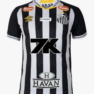 Santos 25/26 Away Jersey - All Sponsors Black - Fan Version