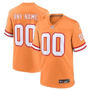 Tampa Bay Buccaneers - Custom Throwback NFL Game Jersey - Orange