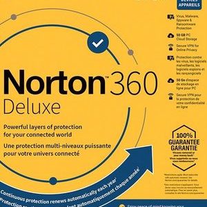 Norton 360 Deluxe 50GB - 5 Devices 1 Year - Norton Key GLOBAL