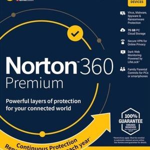 Norton 360 Premium  + Utilities Ultimate 75GB - 10 Devices 1 Year - Norton Key EUROPE