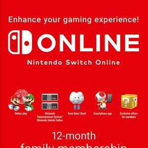 Nintendo Switch Online Family Membership - 12 Months eShop Key EUROPE digital key steam