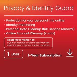 McAfee - Privacy & Identity Guard Online Protection + ID Monitoring + Cleanup for 12 Months Key UNITED STATES