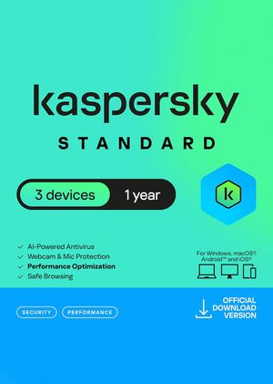 Kaspersky Standard (1 Year / 3 Devices) Key EUROPE