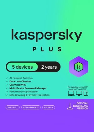Kaspersky Plus (2 Years / 5 Devices) Key EUROPE