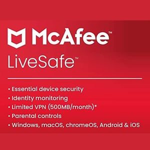 McAfee LiveSafe 2023 - Unlimited Device 1 Year Key GLOBAL