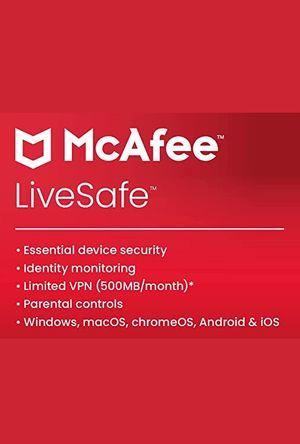 McAfee LiveSafe 2023 - Unlimited Device 1 Year Key GLOBAL
